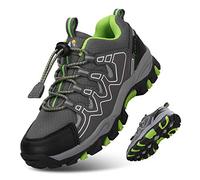 UOVO Baskets garçons Chaussures de randonnée Baskets Enfants Chaussures de Trekking Chaussures de Sport de Plein air Chaussures de Course Gris Taille 36