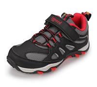UOVO Baskets garçons Chaussures de randonnée Baskets Enfants Chaussures de Trekking Chaussures de Sport de Plein air Chaussures de Course Noir Rouge Taille 34