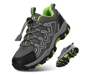 UOVO Baskets garçons Chaussures de randonnée Baskets Enfants Chaussures de Trekking Chaussures de Sport de Plein air Chaussures de Course Gris Taille 33