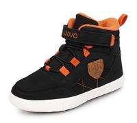 UOVO Chaussures D'hiver pour Garçons Baskets pour Enfants Bottes de Neige Résistantes à l'eau Chaussures D'extérieur Doublées Chaudes Noir Taille 32