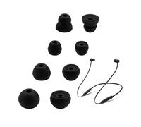 UOWGA Lot de 4 paires d'embouts de rechange en silicone compatibles avec Beats Flex pour écouteurs sans fil Beats Flex - Petit, moyen, grand et double bride (noir)