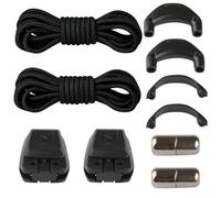 Uoww Kit de Lacet pour Salomon Quicklace, Lacets Ronds de Rechange sans Nœud pour Speedcross Chaussures de Course, Système Quicklace pour Hommes Femmes, Système de Fermeture Rapide (Noir, 140 cm)