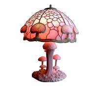 uoXHFdh Lampe table champignon résine vitrail plantes, 15 cm hauteur(H)