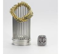uoXHFdh Réplique de l'ensemble trophées du Championnat des Rangers 2023 avec boîte présentation, Souvenir Collection, Meilleur Cadeau for Les Amateurs Baseball