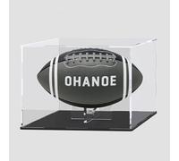 UoYeet Vitrine de Football avec Support de Ballon, boîte de présentation Transparente pour Ballon de Football Pleine Grandeur, vitrine de Souvenirs Sportifs