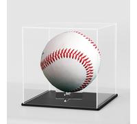 UoYeet Vitrine en acrylique avec support de balle pour softball, boîte en acrylique pré-assemblée pour l'organisation et la présentation de ballons de sport