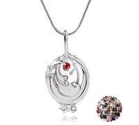 UoYu Parure de bijoux Elena Gilbert avec médaillon en forme de verveine pour fans de cosplay avec autocollants 21 pièces