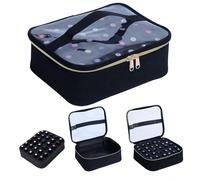 UOZL Boîte de rangement pour 30/40 bouteilles de vernis à ongles, portable multi-couleurs, grande capacité avec diviseur amovible. Peut contenir 30 à 40 bouteilles (15 ml) de vernis à ongles et de gel