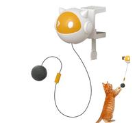 Uozonit Balles électriques rétractables pour chat, jouet d'exercice automatique pour chat, balle interactive, jouet rétractable auto-amusant pour soulager l'ennui du chaton