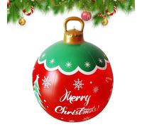 Uozonit Boules de Noël gonflables d'extérieur | Grandes boules de Noël décoratives en PVC - Décoration de fête festive pour porche, jardin, salon, cour, extérieur, porte d'entrée, pelouse