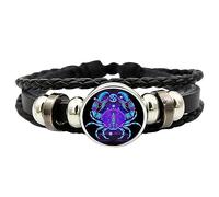 Uozonit Bracelet 12 Constellations - Bracelet Constellation du Zodiaque,Bracelet enroulé Multicouche tissé avec Signe du Zodiaque pour Hommes et Adultes