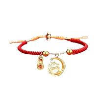 Uozonit Bracelet à cordon rouge pour homme - Bracelet à cordon rouge pour homme, bracelet à cordon rouge, bracelet porte-bonheur avec pendentif dragon pour femme