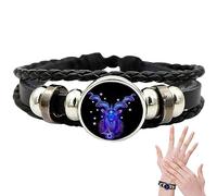 Uozonit Bracelets du Zodiaque 12 Constellations | Bracelet de Signe de Constellation - Bracelet enroulé Multicouche tissé avec Signe du Zodiaque pour Hommes et Adultes