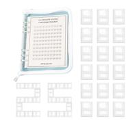 Uozonit Classeur de défi pour 100 enveloppes - Classeur pour défis d'épargne | Kit de défi d'enveloppes pour espèces, classeur budgétaire pour économiser de l'argent - Classeur budgétaire robuste