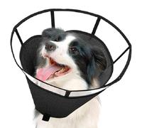 Uozonit Cône de cou pour chien | Cône de cou confortable et réglable - Soin des plaies, collier respirant pour animal domestique, enveloppe visible, empêche les animaux de toucher les points de suture
