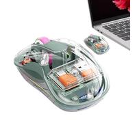 Uozonit Contrôle Informatique Transparent sans Fil | Contrôle Informatique trimode avec lumière - pour Salon, Salle de Classe, étude, Silencieux pour Travailler, Apprendre, Jouer à des Jeux