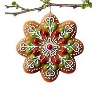 Uozonit Décorations de Noël en forme de flocon de neige | Décorations de sapin de Noël en forme de flocon de neige style biscuit | 8 cm - Décoration de Noël pour le Nouvel An 2025 - Accessoires