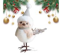 Uozonit Décorations de Noël pour sapin - Décorations d'hiver - Pendentif oiseau en mousse de Noël - Pour rebord de fenêtre, chambre, balcon, porte, mur, jardin, cour, chemin