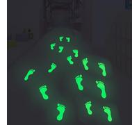 Uozonit Empreintes Qui Brillent dans Le Noir - Autocollants de Sol Lumineux - Autocollants d'empreinte de Pas Qui Brillent dans Le Noir, Autocollants muraux Empreinte, 2 Feuilles d'autocollants de