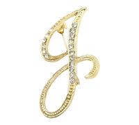Uozonit Épingles à Lettres en Or initiales | Épingles de Broche en Forme de Lettre d’Or | Épingles de Broche de Lettre, Ornements initiaux, Broche en Strass Initiale, Bijoux à épingles pour Femmes