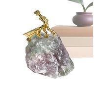 Uozonit Figurine minérale décorative | Ornement de Collection en Naturel | Statue de Mineur | pour Les passionnés, Amis, Adultes, Hommes, Femmes, Maison, Bureau, intérieur, Anniversaire