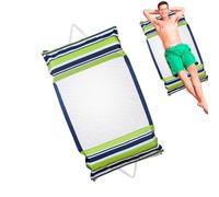 Uozonit Flotteurs de piscine pour adultes | Chaise flottante gonflable luxueuse | Hamac flottant pliable avec motif coloré, chaise longue flottante pour plage et parc d'attractions