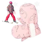 Uozonit Gants de neige pour | Gants d'hiver chauds imperméables pour | Gants pour tout-petits | Moufles pour avec motif dinosaure - Moufles pour tout-petits - Gants d'hiver