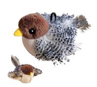 Uozonit Jouets pour chat en forme d'oiseau battant, jouet en peluche réaliste rechargeable pour chat, jouet interactif pour chat qui batte, jouet pour chaton activé au toucher avec plume