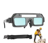 Uozonit Lunettes de soudage auto-obscurcissantes | Lunettes de soudage solaires anti-éblouissement - 3 modes d'éclairage, assombrissement automatique, lentille d'arc confortable, protection des yeux