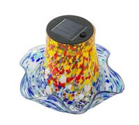 Uozonit Mangeoires à colibris pour l'extérieur - Mangeoires à oiseaux sauvages à énergie solaire, anti-fuite, décoration de jardin en vitrail pour extérieur, jardin, terrasse