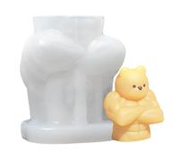 Uozonit Moule à bougie en forme d'ours - Moules 3D en forme d'ours musclé - Fournitures d'artisanat faites à la main - Outils d'artisanat pour la décoration de la maison, les travaux manuels, les