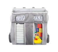 Uozonit Organiseur de couches pour berceau - Poches de chevet pour bébé | Poches empilables de grande capacité Oxford pour biberons de lait, lingettes et bavoirs
