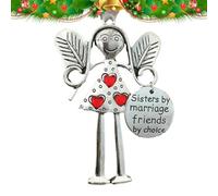 Uozonit Ornement d'ange - Beaux amis éternels - Ornements d'amitié d'ange - Ornements à suspendre en métal - Amitié pour les meilleurs amis