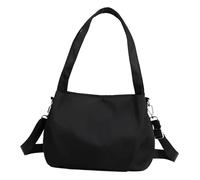 Uozonit Sac à main à bandoulière pour femme - Sac banane étanche - Polyvalent - Avec double fermeture éclair - Pour la Saint-Valentin, un anniversaire, Noir , Voir , Voir