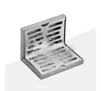 Uozonit Siphon mural d'angle en acier inoxydable 304 pour 75 tuyaux - Ouvre-drain de balcon pour toilettes, salle de bain, cour, balcon