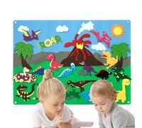 Uozonit Tableau en Feutre de Dinosaure, activités murales en Feutre pour | Ensemble de Story Board en Feutre - Pièces d'apprentissage en Feutre de Conception de Dinosaure de 41,34x29,53 Pouces