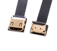 Up Angled 90 Degree HDMI Male to Female FPC Flat Cable for HDTV Multicopter Aerial Photography