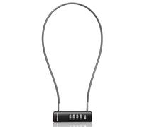 UP Security Cadenas à câble combiné pour vélo, cadenas à combinaison 4 chiffres pour portail extérieur, valise sécurisée, trottinette, cadenas en U avec code, armoire (Câble 60 cm, Noir)