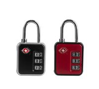 UP Security Cadenas à combinaison approuvé par la TSA - Durable, réinitialisable, compact pour bagages, valise, casier de gym, etc. (noir + rouge)