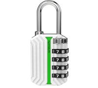 UP Security Cadenas à combinaison pour casier de gym, petit cadenas combo pour extérieur, casier de voyage, cadenas avec code pour bagages, armoire, unité de rangement, étui, boîte à outils (lumineux