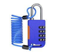 UP Security Cadenas de ski, cadenas à combinaison avec câble rétractable (Câble 91 cm), cadenas à code avec câble pour snowboard, vélo, porte de réfrigérateur, armoire, clôture extérieure (Bleu)