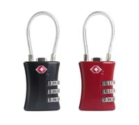 UP Security Cadenas de valise approuvé par la TSA, petit cadenas à combinaison, cadenas de voyage combiné avec code pour sac à dos, casier de gym, munitions (noir + rouge)