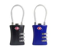 UP Security Cadenas de valise approuvé par la TSA, petit cadenas à combinaison, cadenas de voyage combiné avec code pour sac à dos, casier de gym, munitions (noir + bleu)