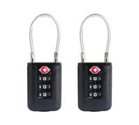 UP Security Cadenas étanche à 3 chiffres approuvé par la TSA, câble de voyage, casiers, valises, boîtes à outils (noir + noir)