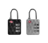 UP Security Cadenas TSA pour bagages, cadenas à combinaison 3 chiffres pour casier de sport, petit cadenas pour valise de voyage, sac à dos, fermeture éclair, casier extérieur (Noir+Gris)