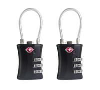 UP Security Cadenas TSA pour bagages, petit cadenas à combinaison, cadenas à combinaison approuvé par la TSA, cadenas à combinaison avec câble, pour valise, casier de gym, étui à armes, munitions, sac