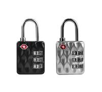 UP Security Cadenas TSA pour bagages, petit cadenas à combinaison pour casier, cadenas approuvé TSA pour valise, cadenas à code pour sac de sport, unité de rangement, usage extérieur (Noir+Argent)