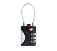 UP Security Cadenas TSA pour valise, petit cadenas à combinaison avec câble, cadenas approuvé TSA pour bagages, casier, armoire, salle de sport, sac à dos, cadenas de voyage essentiel (Noir)
