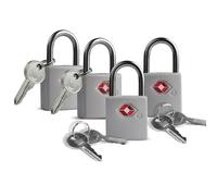 UP Security Lot de 4 cadenas de voyage approuvés par la TSA avec clés - Cadenas en alliage de zinc, recouvert de plastique ABS, petits verrous sécurisés pour valises, sacs à dos, casiers de gym