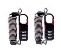 UP Security Petit cadenas à combinaison avec câble rétractable (91 cm), cadenas à câble fin à code, pour bagages de voyage, valises, sacs à dos, sacs, fermetures éclair, vélo, casque de moto antivol